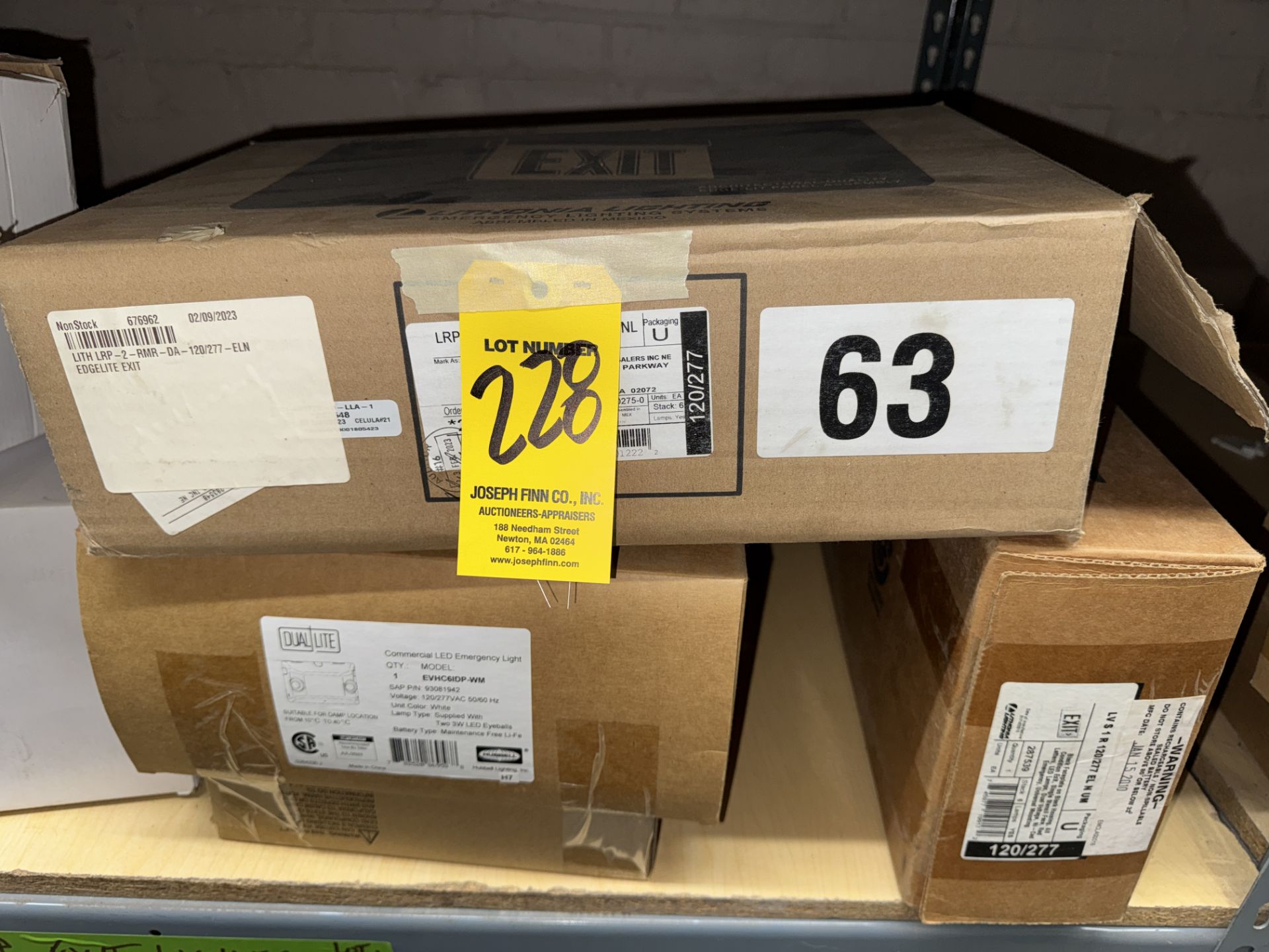 LOT Asst. Industrial Light Bulbs, Emergency Lights, Exit Signs on (2) - Image 5 of 14