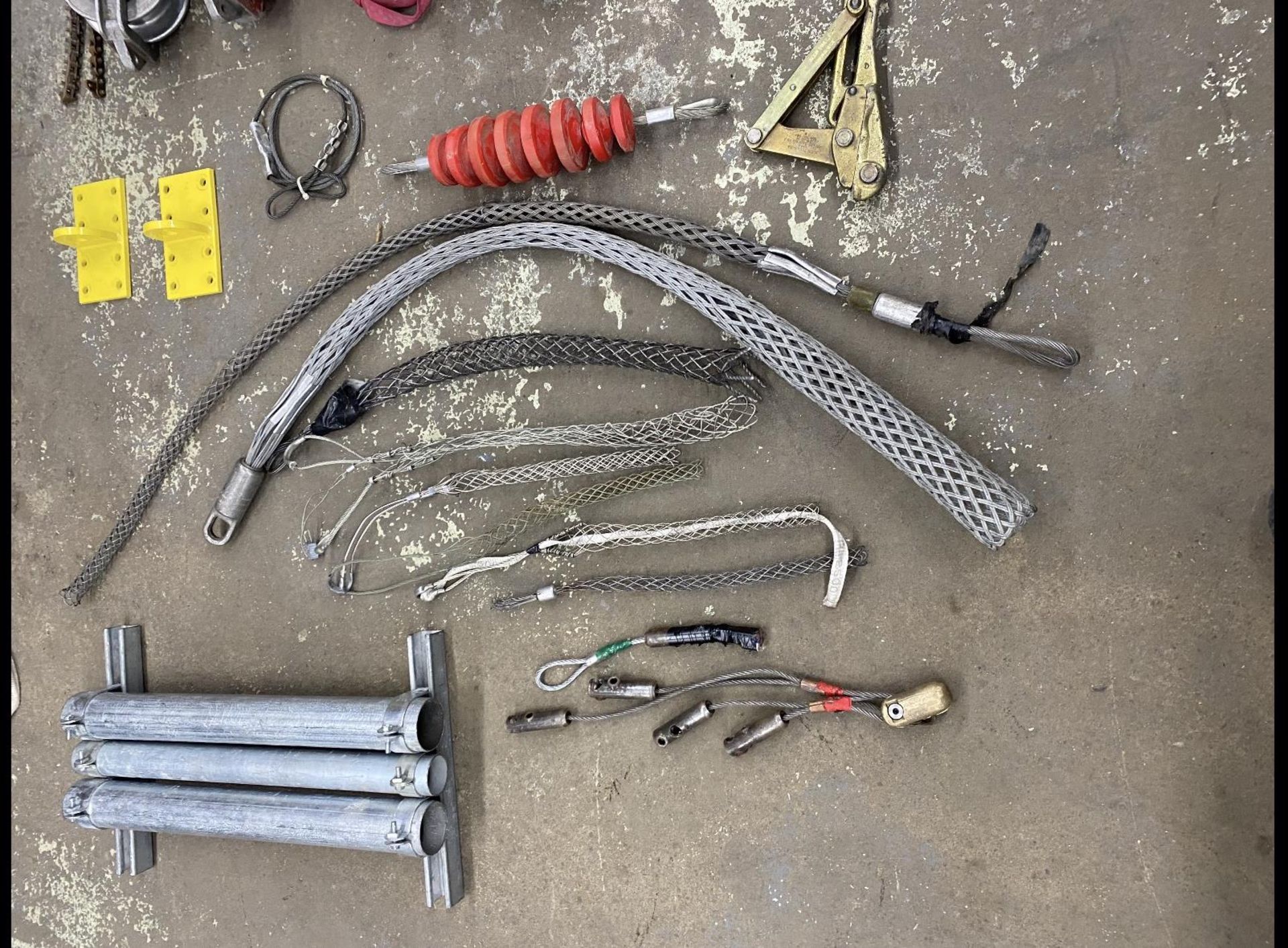 Greenlee #4642 Puller Package w/ Additional Pulleys, Baskets, Hardware, Port. Job Box - Image 11 of 11