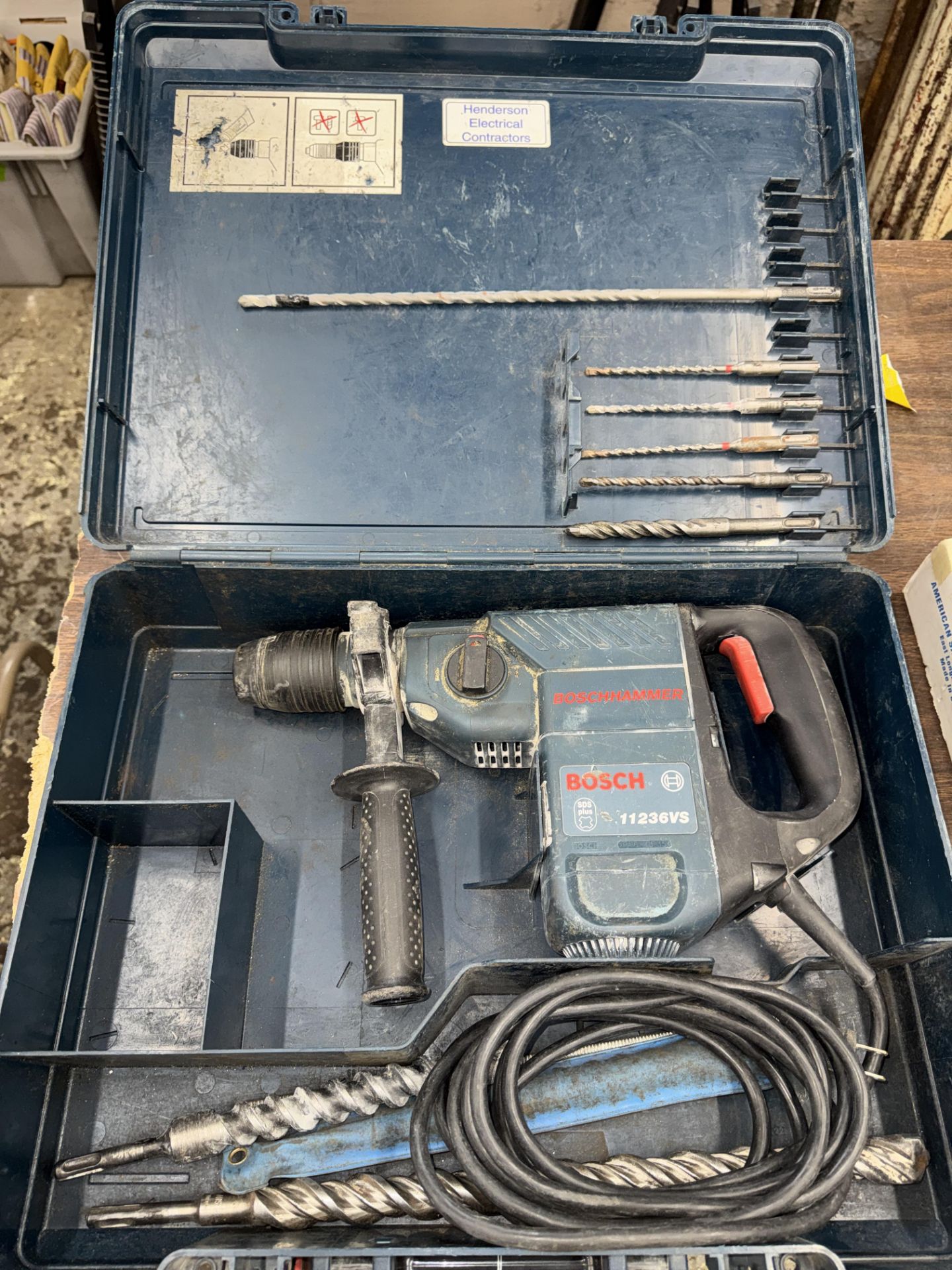 Bosch #11236-VS Rotary Hammer Drill w/ Bits and Case