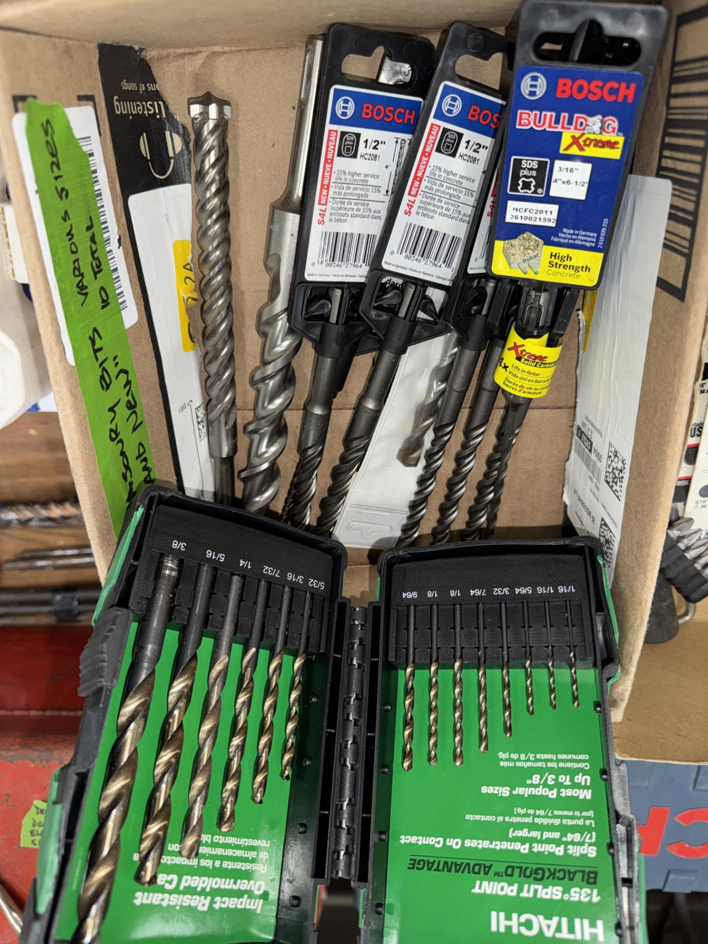 LOT Asst. Hitachi & Bosch Drill Bits in (2) - Image 2 of 3