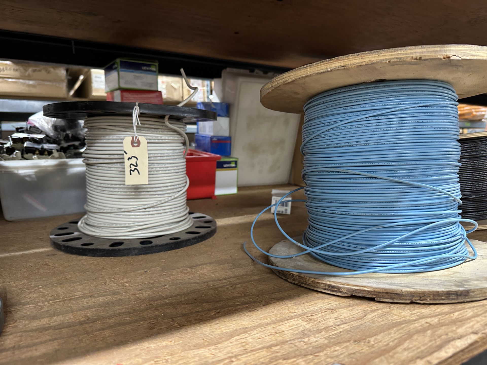 LOT Asst. Spools Wire on Shelf - Image 4 of 5
