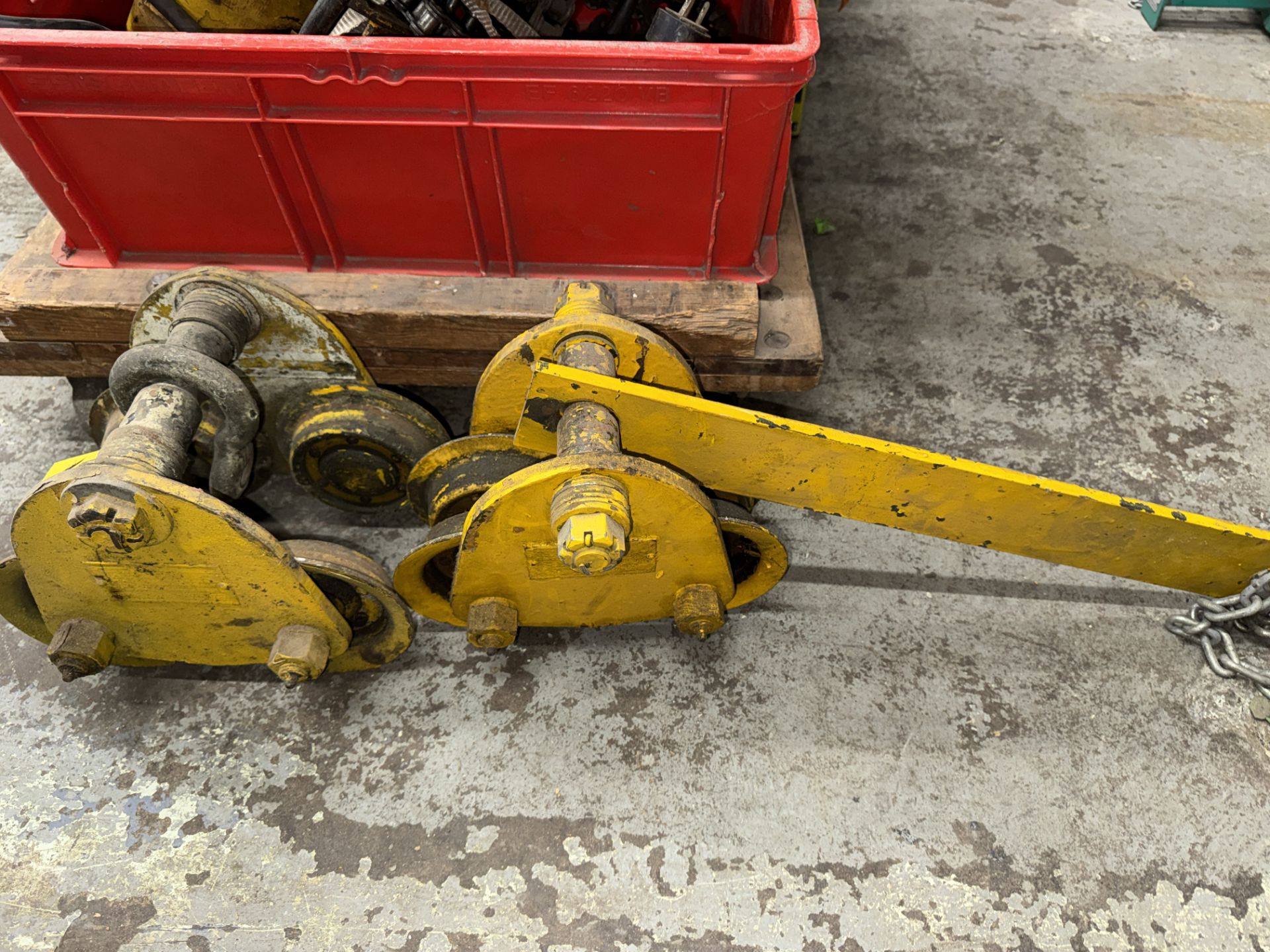 LOT (2) Asst. Overhead Hoist Trolleys - Image 2 of 2
