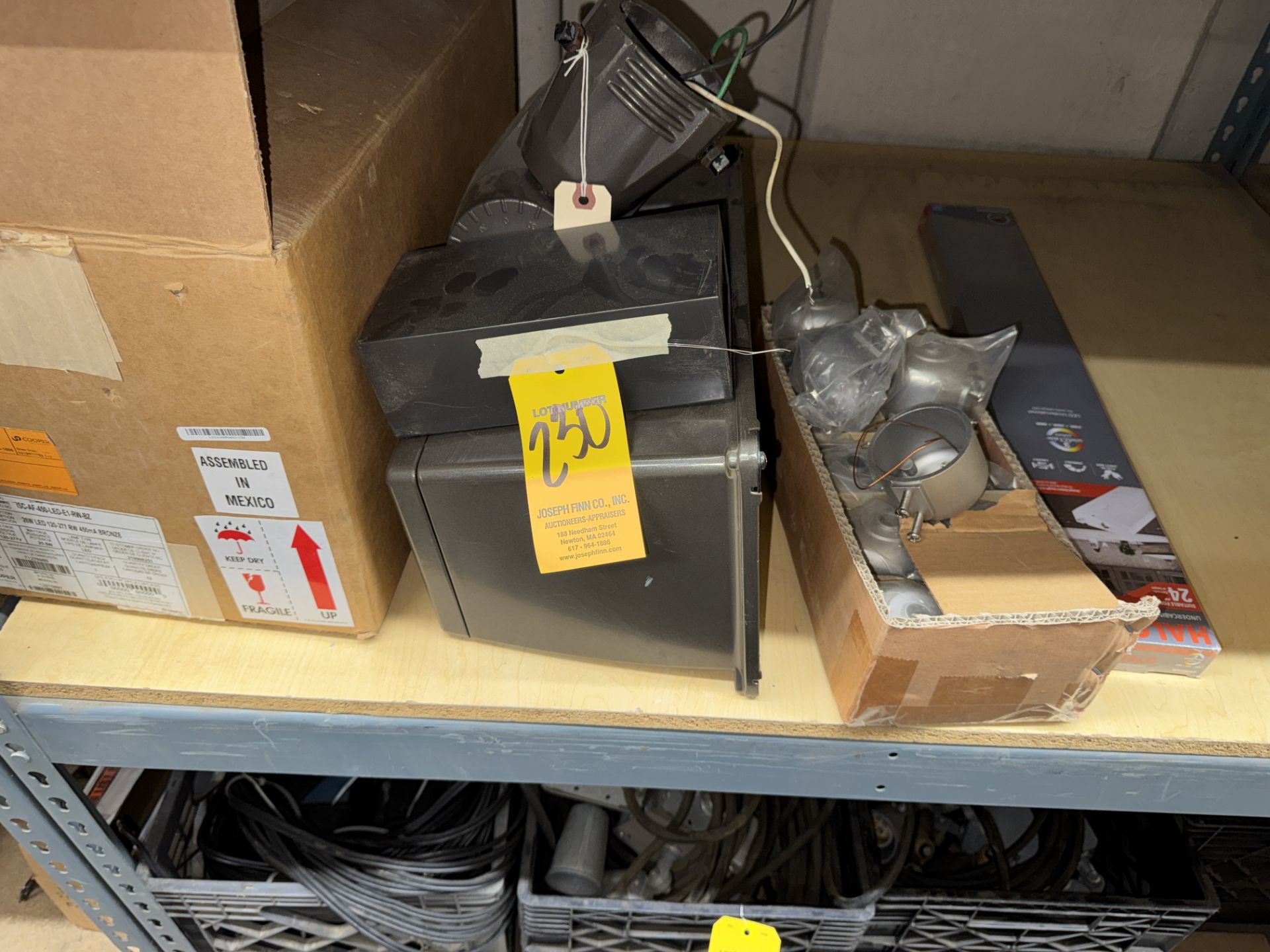 LOT Asst. Light Housings, Compact Light Fixtures, Emergency Lights, Electrical Receptacles, Cable, - Image 5 of 14