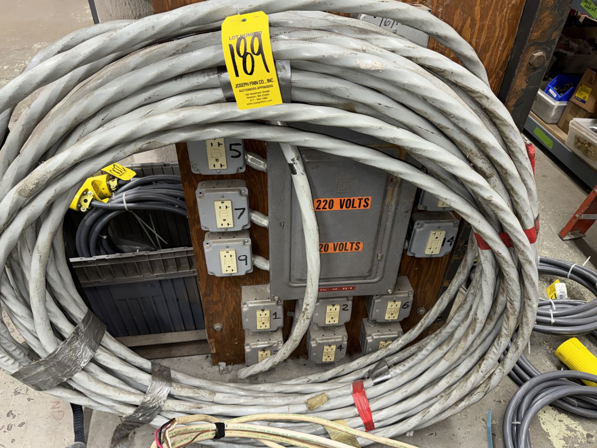 Remote Electrical Service Station, Including Cable & Breaker Box w/ Receptacles - Image 2 of 3