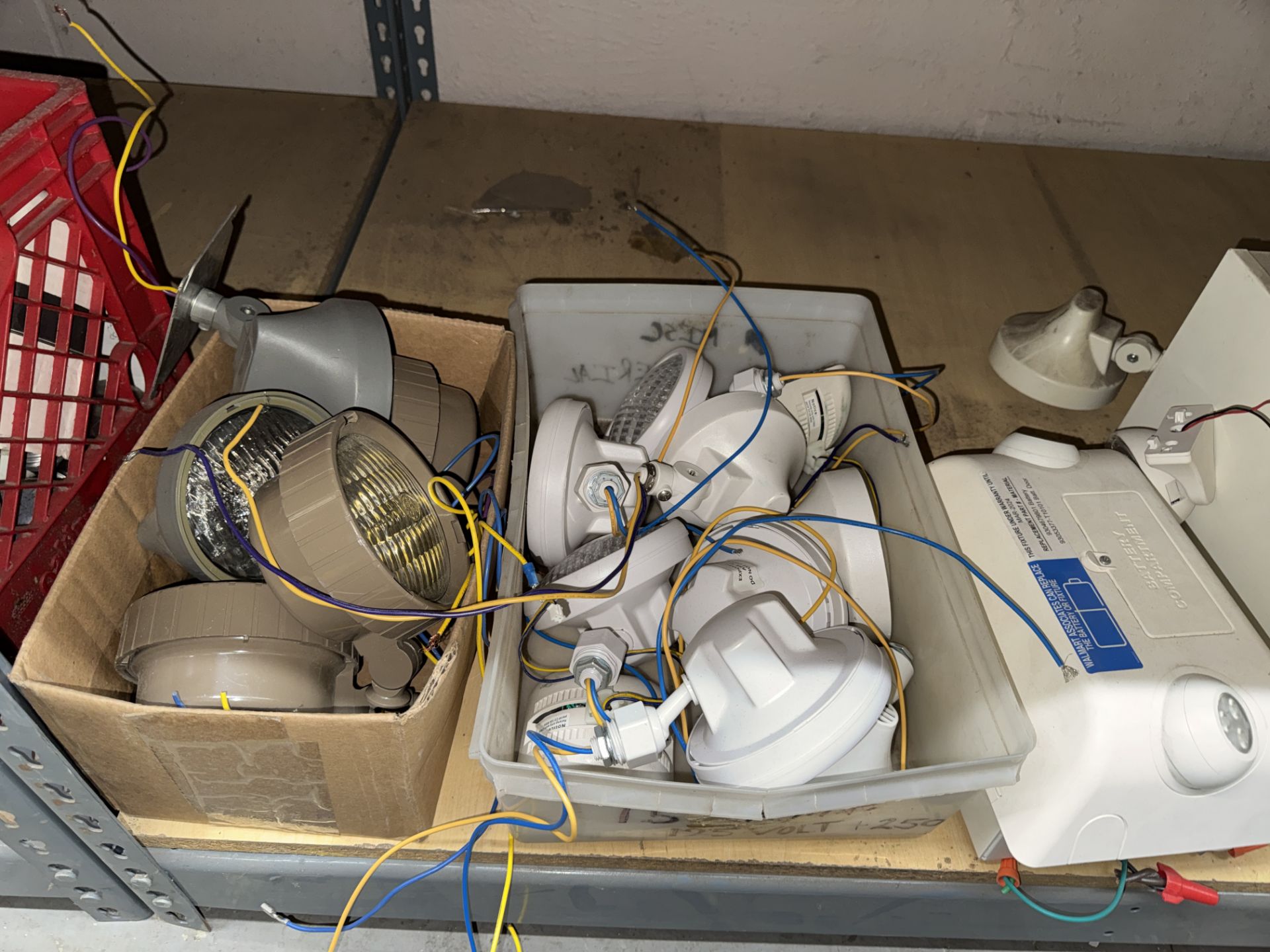 LOT Asst. Industrial Light Bulbs, Emergency Lights, Exit Signs on (2) - Image 7 of 14