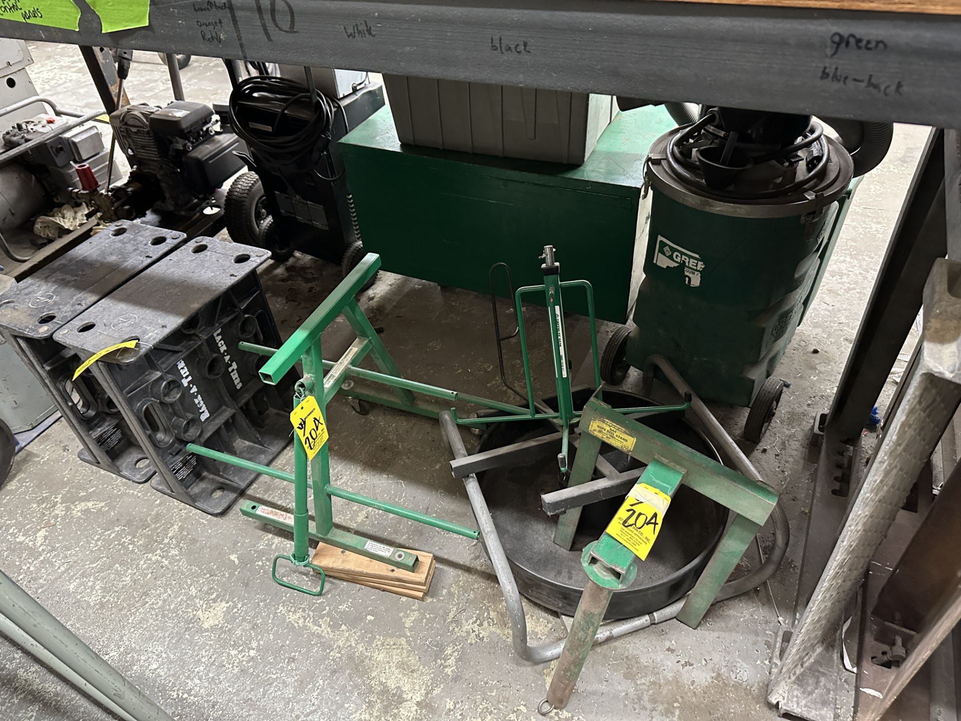 LOT Jack-A- Tier Stands, Greenlee Rope Reel Stands
