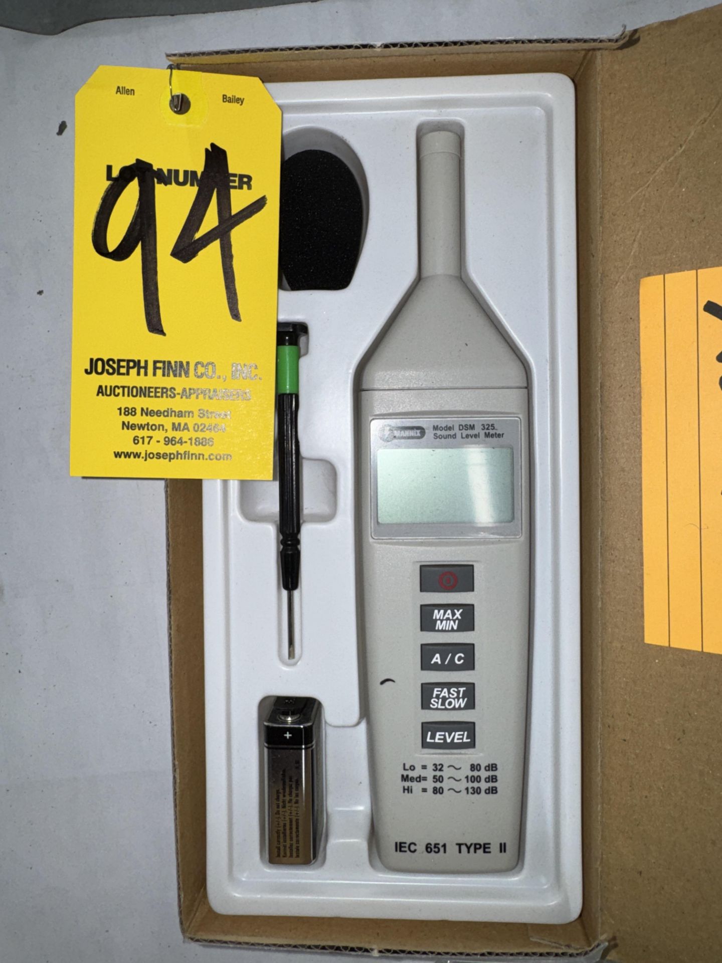 Mannix IEC 651 Type II Sound Level Meter