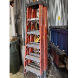 LOT (2) Green Bull Fiberglass, 6' Ladders