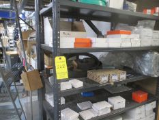 Lot of Asst. SS Shims, Mounted Units, Tools, Pump, on (1) Section of Shelving