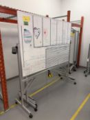 LOT OF 5 ROLLING WHITE BOARDS