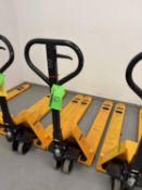 ULINE NARROW FORK PALLET JACK MOD H-1193, 5500 LB CAP.