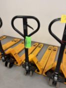 ULINE NARROW FORK PALLET JACK MOD H-1193, 5500 LB CAP.