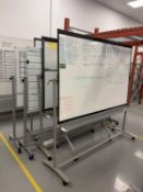 LOT OF 6 ROLLING WHITE BOARDS