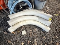 LOT OF 4-PVC 5" CONDUIT ELBOWS