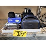 LOT: 2-DIGITAL CAMERAS & JVC CAM-CORDER