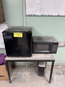 LOT: APARTMENT SIZE REFRIGERATOR, SAMSUNG MICROWAVE