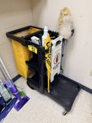 RUBBERMAID JANITORIAL CART & CONTENTS