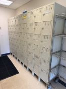 BID PRICE X 3 - (3) ULINE 6-TIER, 18-DOOR LOCKER BOXES