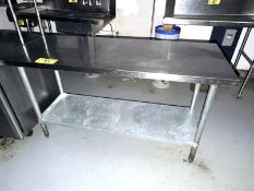 REGENCY 60" X 24" S/S TABLE W/ LOWER GALVANIZED SHELF