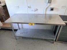 60" X 24" S/S TABLE W/ LOWER GALVANIZED SHELF
