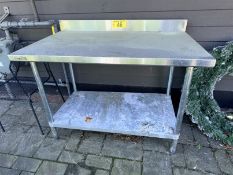 48" X 30" S/S TABLE W/ LOWER GALVANIZED SHELF