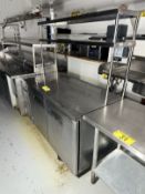 TURBO-AIR JUR-60 S/S 2-DOOR REFRIGERATED PREP TABLE, 60" X 27.5"