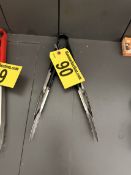 BID PRICE X 2 - (2) COATED HANDLE S/S TONGS