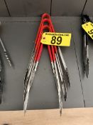 BID PRICE X 4 - (4) COATED HANDLE S/S TONGS