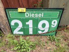 42"X26" DIESEL PUMP PRICE SIGN