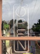 BID PRICE X2 - (2) NEON OPEN SIGNS: 1-FALLON, 1-12"