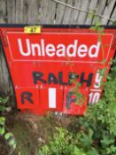 4'X4' UNLEADED FUEL SIGN