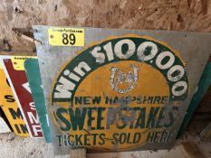 NEW HAMPSHIRE SWEEPSTAKES SIGN