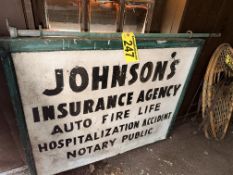 JOHNSONS AUTO INSURANCE SIGN 40"X32"