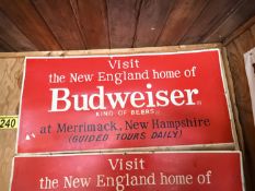BUDWEISER SIGN 44"X21"
