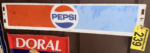 LOT OF 2-PEPSI SIGNS & CLOCK