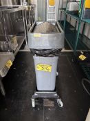 CARLISLE TRIMLINE SLIM CAN WASTE BIN W/ LID & DOLLY