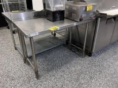 4' X 24" S/S TABLE W/ 4" BACKSPLASH