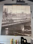 48-TILE CANVAS PRINT OF LEWISTON, 10'8"H X 10'W