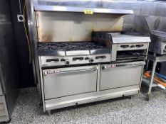 GARLAND S/S 6-BURNER RANGE, 2-OVEN, W/ 24" GRIDDLE