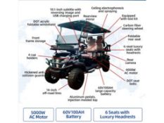 SDLANCH SDLGC100 6 Seat Electric Golf Cart