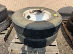 (2) 11R22.5 Tires W/ Steel Rims