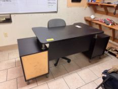 Office Desk, 6' White Board, Office Chair