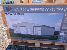 40' x 36' Shipping Container Metal Roof Kit, Fully Enclosed