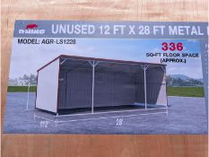 Rhino 12' x 28' Metal Livestock Shed Model: AGR-LS1228