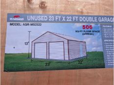 Rhino 23' x 22' Double Garage Model: AGR-MS2322