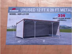 Rhino 12' x 28' Metal Livestock Shed Model: AGR-LS1228