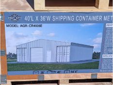40' x 36' Shipping Container Metal Roof Kit, Fully Enclosed
