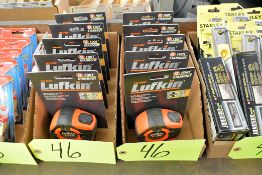 Lot - (10) Lufkin Hi-Viz Model PHV1425 1" x 25' Tape Measures in (2) Boxes (NEW)