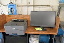 Brother Model HL-L2370DW Monochrome Laser Printer with HP 21" LCD Monitor, Asus 21" LCD Monitor,