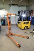 Central Hydraulics Model T-5466 1-Ton Capacity Gooseneck Type Portable Folding Crane